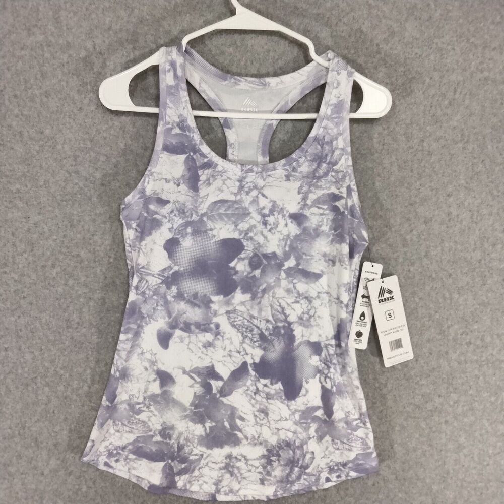 RBX NWT! Live Life Active Tank Top Womens Small Racer Back Detail Floral Print